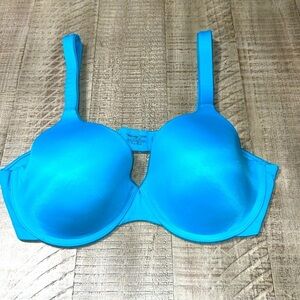 Vanity Fair underwire lightly padded full coverage bra in turquoise.  38C